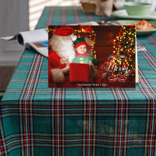 Petite Elfe voit le Père Noël Carte pliée de vacan
