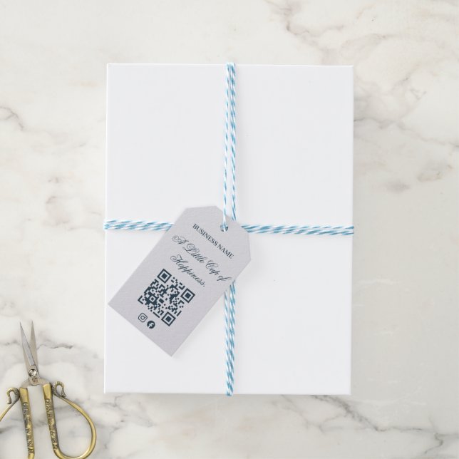 Petite Étiquette Cadeau Café Bonheur (Avec de laficelle)