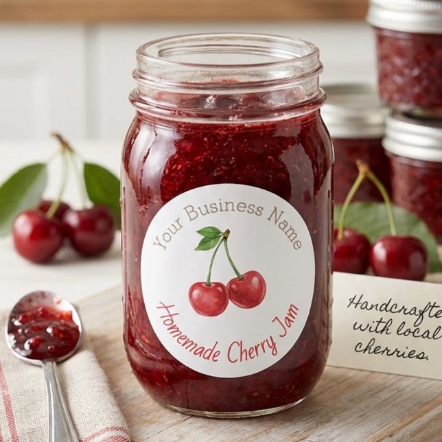 Petite Étiquette de Confiture de Cerise à l'Aquare (Créateur téléchargé)