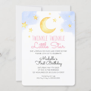 Petite étoile Baby Invitation anniversaire