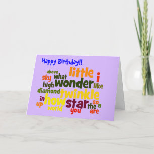 Petite étoile scintillante - carte d'anniversaire