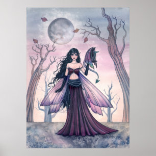 Petite fée bête avec poster de dragon