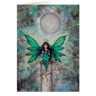 Petite Fée Verte Gothique Art Fantastique Féerique