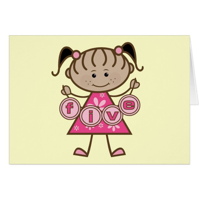 Petite fille 5e anniversaire Tshirts et cadeaux (Devant horizontal)