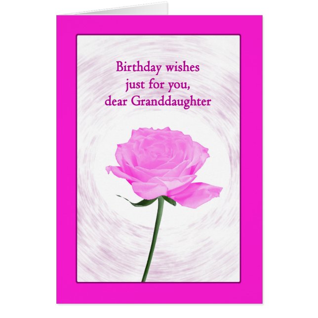 Petite-fille Anniversaire Belle rose rose rose (Devant)