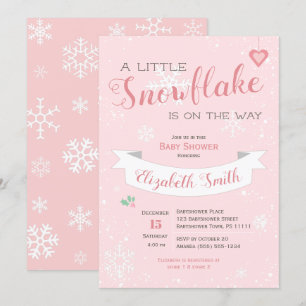 Petite fille aux flocons de neige invitation à la