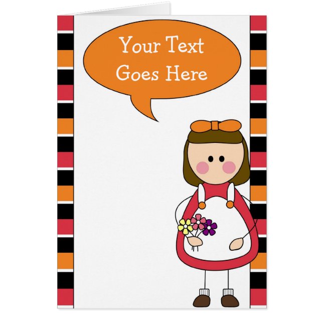 petite fille avec des fleurs (Devant)