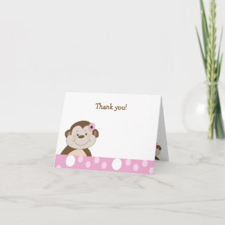 Petite fille Bambino Singe Pink Dot Merci notes