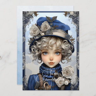 Petite-fille Blonde Haired Fille voeux de Noël