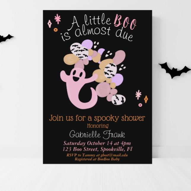 Petite fille Boo Invitation Baby shower (Créateur téléchargé)