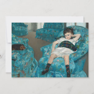 Petite fille dans un fauteuil bleu Mary Cassatt