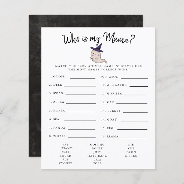 Petite Fille De Boo Qui Est Mon Baby shower De Mam (Devant / Derrière)