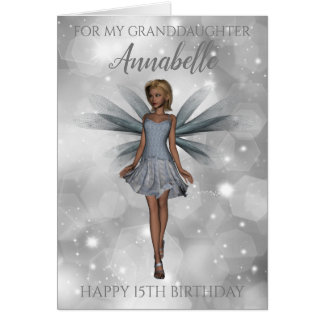 Petite-fille Élégante Argent Carte d'anniversaire 