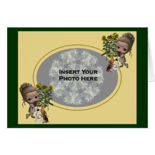 Petite Fille Et Carte photo De Marionnettes