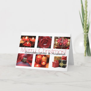 Petite-fille et mari Joyeuse carte de Noël
