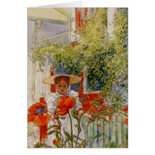 Petite fille et pépites rouges