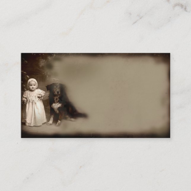 Petite fille et ses cartes de visite (Devant)