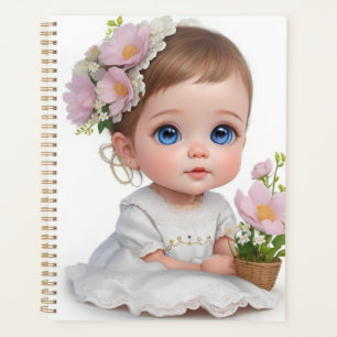 Petite fille mignonne aux yeux bleus