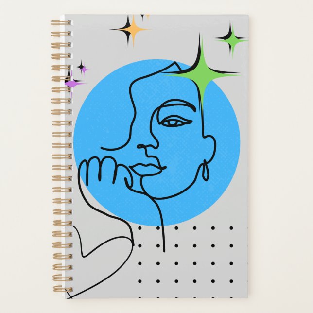 Petite fille minimaliste sur un planificateur (Devant)