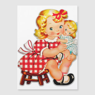 Petite fille retro vintage poupée