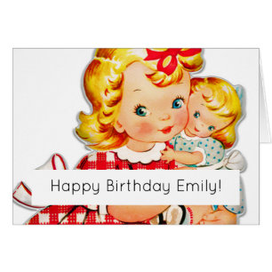 Petite fille retro vintage poupée