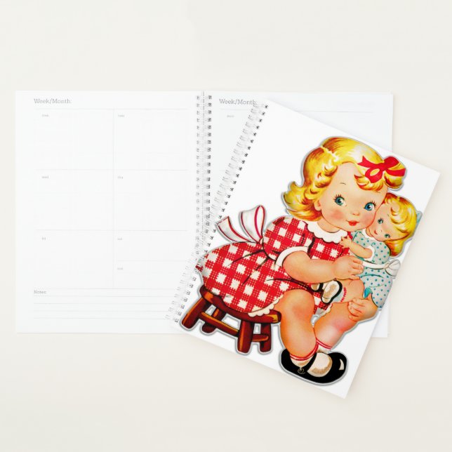 Petite fille rétro vintage poupée enfant (Devant avec enveloppe)