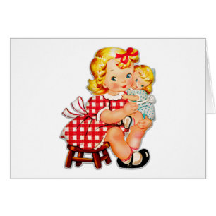 Petite fille rétro vintage poupée enfant
