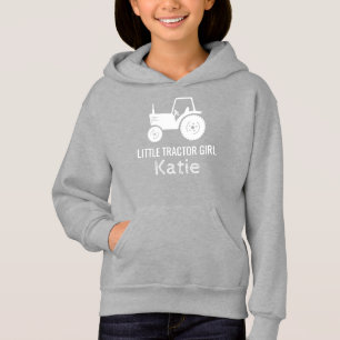 Petite fille tracteur blanc violet sweat - shirt à