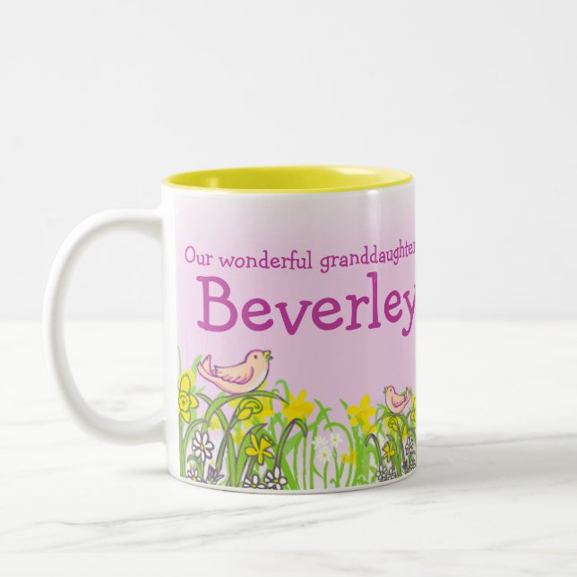 Petite-fille "votre" tasse blonde nommée (Gauche)