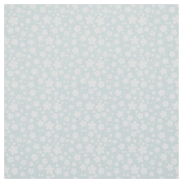 Petite fleur blanche sur tissu bleu motif (Échantillon)