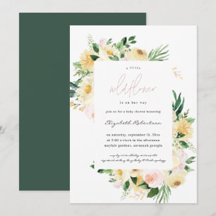 Petite Fleur sauvage Floral Baby shower Invitation