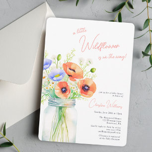 Petite Fleur sauvage Invitation Baby shower fille