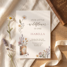 Petite fleur sauvage Invitation pour la première a