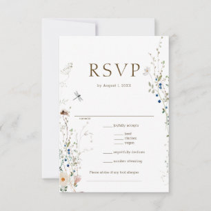 Petite Fleur sauvage Mariage choix RSVP