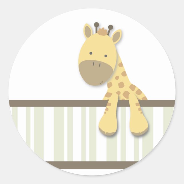 Petite girafe {Vert} | Stickers (Devant)