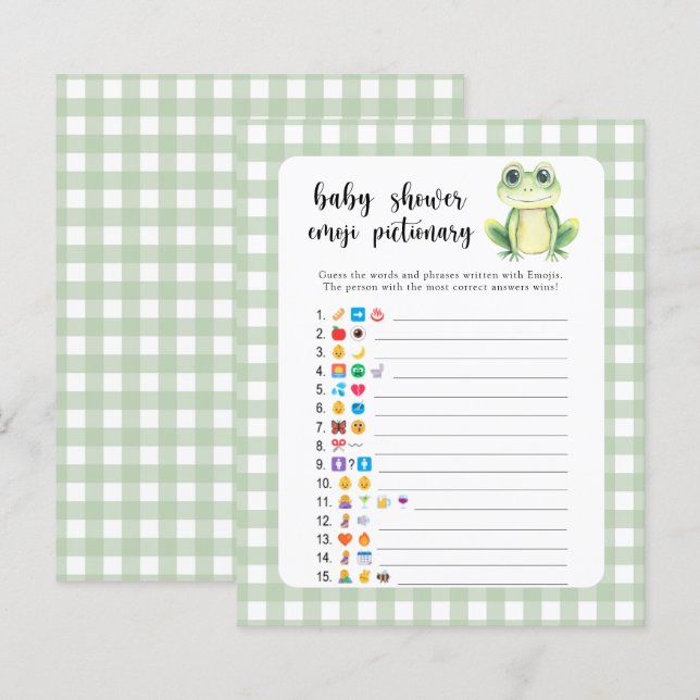 Petite grenouille - jeu de pictionary emoji pour b (Devant / Derrière)