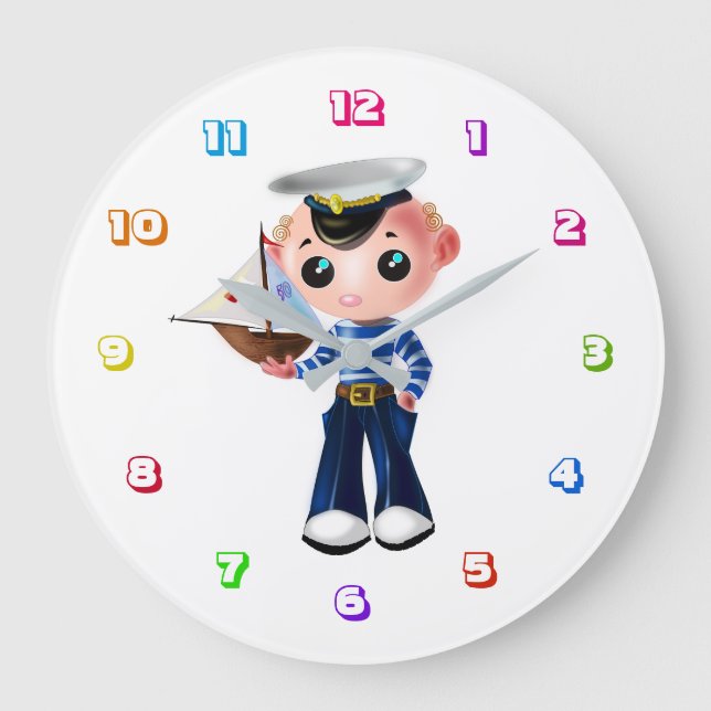 Petite Horloge Marin - Couleurs Joyeuses (Recto)