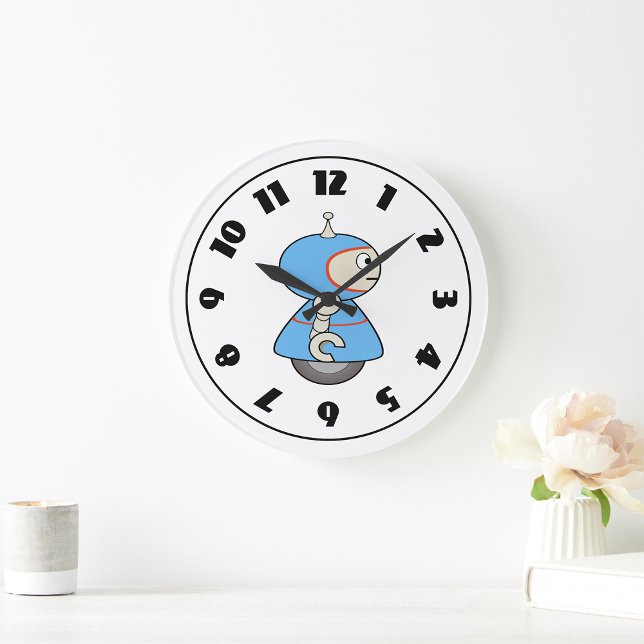 Petite horloge robotique bleue (Créateur téléchargé)