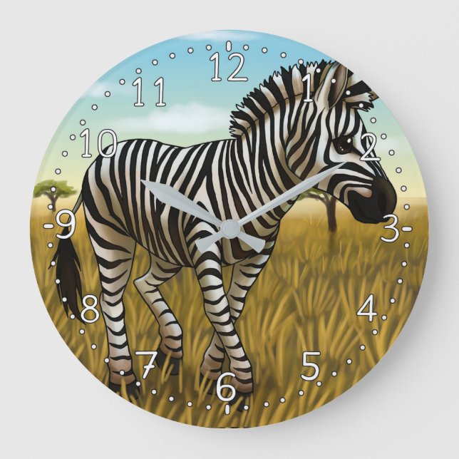 Petite horloge zèbre (Recto)