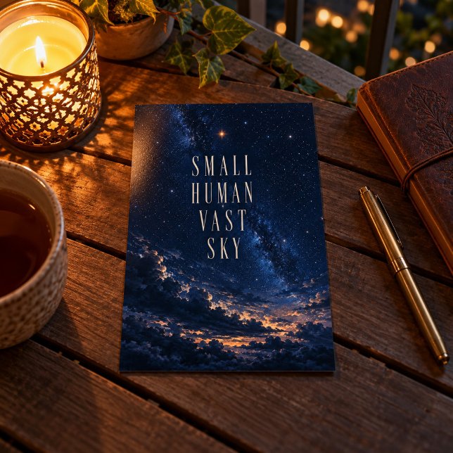 Petite Impression d'Art de Ciel Vaste Humain (4 x 6 inch unframed semi-gloss print. Flat printed artwork. Styled scene; props not included.)