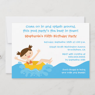 Petite invitation à la fête d'anniversaire de la p