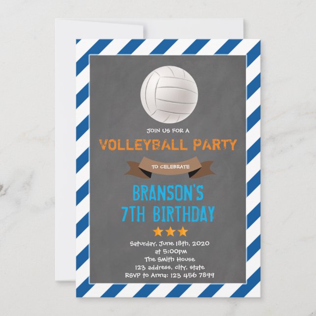Petite invitation à la fête du volley-ball (Devant)
