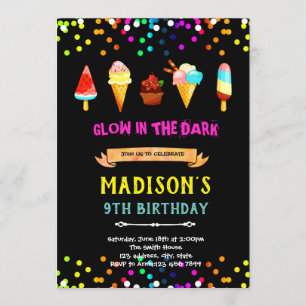 Petite invitation à l'anniversaire de la crème gla