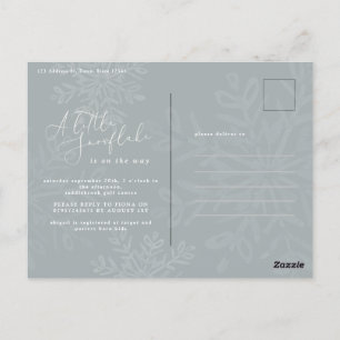 Petite invitation au baby shower de flocon de neig