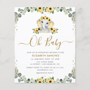 petite invitation au baby shower de tournesol d'él