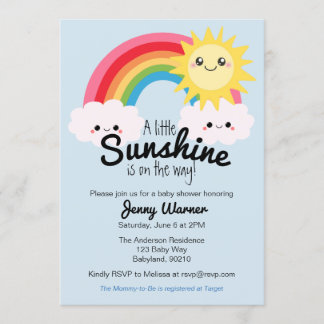 Petite invitation au Baby shower du soleil