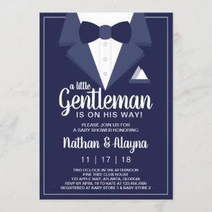 Petite invitation au Baby shower Gentleman, Tuxedo