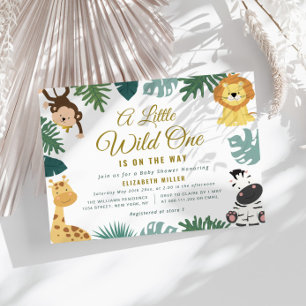 petite invitation au baby shower sauvage d'une for