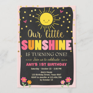 Petite invitation au soleil Anniversaire Pink Gold