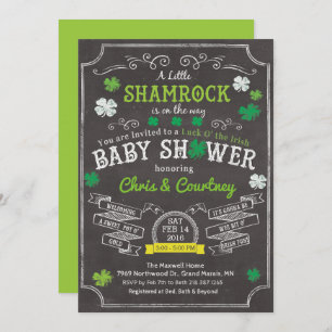 Petite invitation Baby shower Shamrock